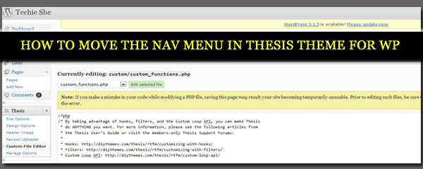 thesis theme navigation bar