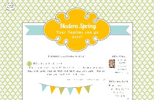 modern spring free blogger template