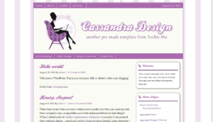 cassandra wordpress theme purple