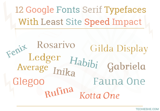 12 Serif Google Fonts With Least Impact on Site Speed