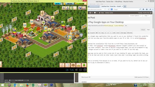 bluestacks google apps to desktop